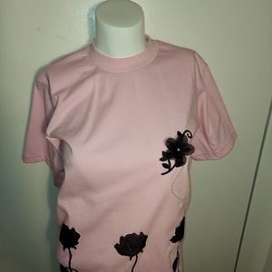 Pink flower shirt NWOT
